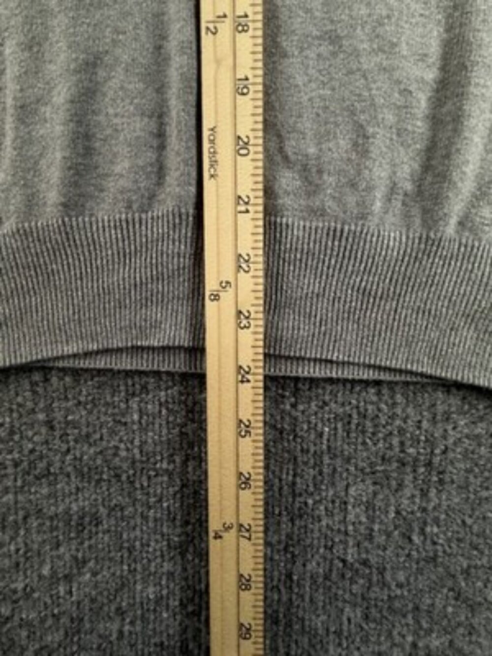 Fred Perry Pullover V-Neck Gray Women All Cotton Logo Sweater Long Sleeve Small - Picture 6 of 15